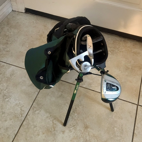 Lynx Size 0 Green Kids Junior 4 Piece Golf Club Set Youth Right Handed w/ Stand - Picture 2 of 4